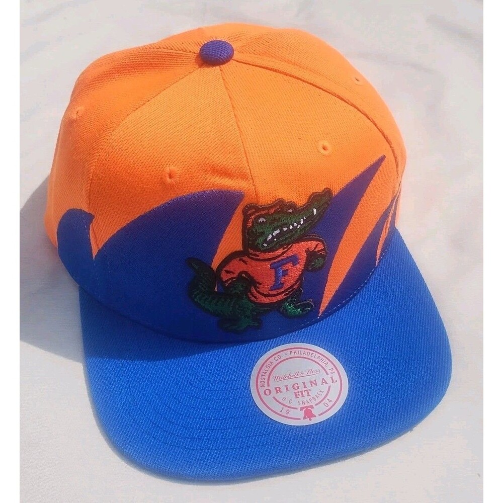 Florida Gators Mitchell & Ness  SHARKTOOTH Snapback Hat- Orange/Royal NWT